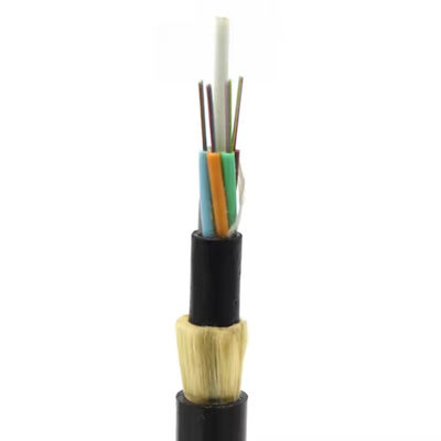 chaqueta de doble PE con largo alcance y larga vida útil cable de fibra óptica ADSS aéreo autoportante