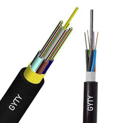 Cable óptico de fibra de FRP GYTY GYTY53 de modo único de modo múltiple 2~144