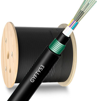 GYFTY53 Directamente enterrado armadura única chaqueta doble cable de fibra óptica 48 96 núcleo
