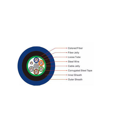 12 24 núcleo de blindaje único chalecos dobles ignífugo MGTSV Cables de fibra óptica para minería