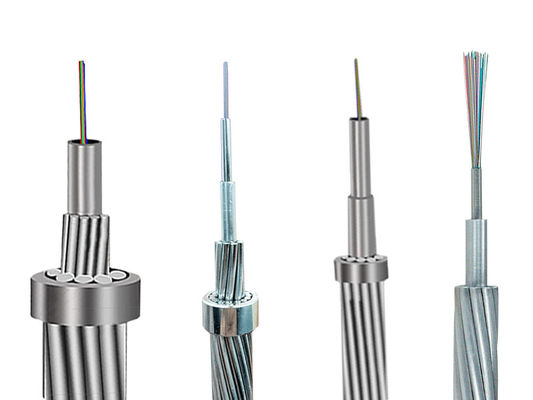 Cables de tierra de fibra óptica OPGW 4 48 núcleo de un solo modo