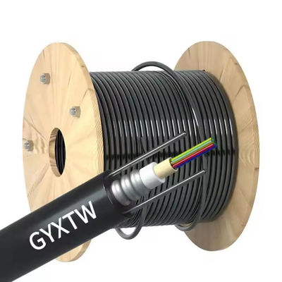 8 Cable de fibra óptica de aire y conducto G.652 D tubo central blindado GYXTW