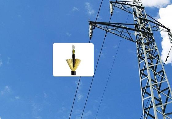 96 núcleo ADSS exterior todo el cable aéreo dieléctrico cable de fibra óptica con hilo de aramida Fibra óptica Adss cable
