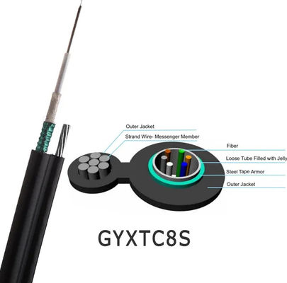 48 núcleo GYTC8S de soporte aéreo autoportante Figura 8 Cables de fibra óptica