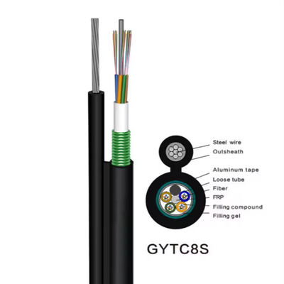 Venta al por mayor de cable blindado GYTC8S de 72 núcleos de fibra de modo único Fig8 de fibra óptica
