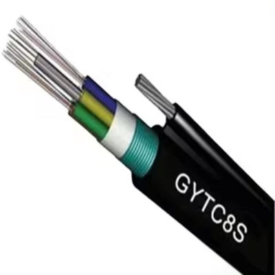 OEM 144 núcleo de fibra óptica exterior cable aéreo de alambre de acero de alambre de auto-apoyo Figura 8 GYTC8S cable de fibra óptica