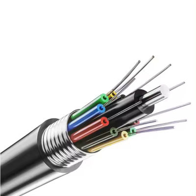 2-144 Cable de fibra óptica blindada de núcleo GYTA Tubo suelto enllazado para conducto aéreo