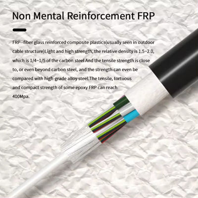 72 núcleos GYFTY Gel-Relleno de la fuerza del miembro no metálico Telecomunicación Cables de fibra óptica