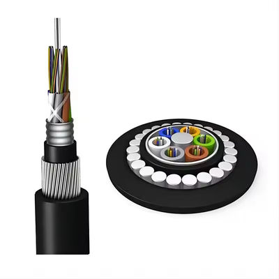72 núcleo GYTA33 cable de fibra óptica submarino enterrado directamente contra roedores Cable de fibra óptica blindado