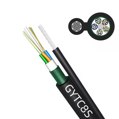 Cable de fibra óptica de 24 núcleos en forma de 8 GYTC8S ISO9001 Autoportante Aéreo