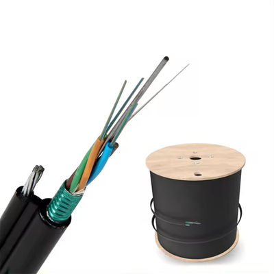 72 Cable de fibra óptica blindada de alambre de acero auto-sustentador de aire libre GYTC8S GYTC8A