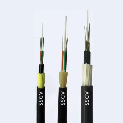 OEM Aerial ADSS Single Jacket 96 Core Cables de fibra óptica de modo único 1 km Precio para líneas de energía de diferentes tensiones