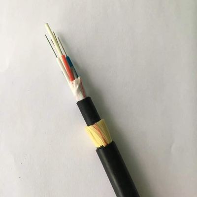Cables ADSS aéreos autoportantes totalmente dieléctricos 96 núcleo G652d de fibra óptica de doble chaqueta no blindada para exteriores