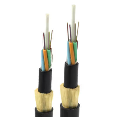 ADSS aéreo G652D G657A1 G657A2 144 Cables de fibra óptica de modo único para exteriores con hilo de aramida de 100m 200m de largo