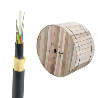 Cable de fibra ADSS de autoapoyo de aire libre 24 núcleo 48 núcleo chaqueta OHDPE de 100-200m de largo SM MM Cable óptico de fibra