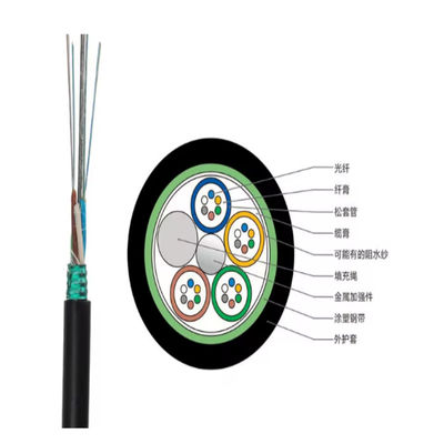 GYTS 48 núcleo de modo único multimodo cinta de acero resistente a la humedad conducto blindado de fibra óptica cable 1km lista de precios por