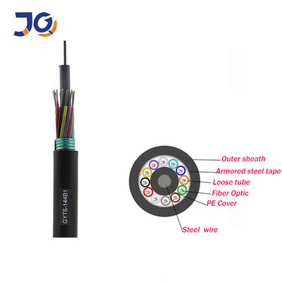 Cables de fibra óptica anti roedores 48 96 144 Cables de fibra óptica GYTS blindados de fibra óptica