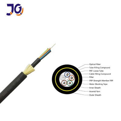Fábrica de Jiqian ADSS Cable de fibra óptica autoportante 12 24 48 Núcleo de envergadura 120m Cables de fibra óptica G652D ADSS 567 Núcleo