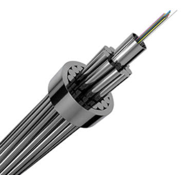 Sistema de alimentación de OPGW Conexión óptica a tierra de cable de fibra óptica 24 48 núcleo de modo único