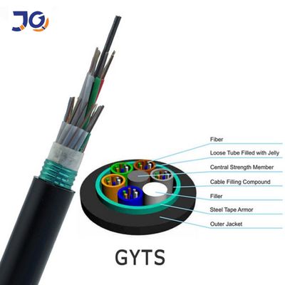OEM Modo único 12 24 48 Core GYTS GYFTS Cables blindados de fibra óptica