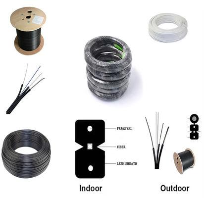 G657a1 G657a2 LSZH chaqueta FTTH cable de caída interior al aire libre cable de fibra óptica