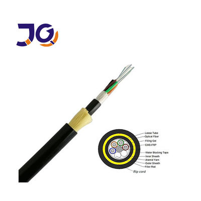 Cable de fibra óptica aérea ADSS exterior con doble cubierta de HDPE