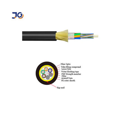 Cable de fibra óptica SM de 48 núcleos de 100 m de envergadura ADSS para gastos aéreos
