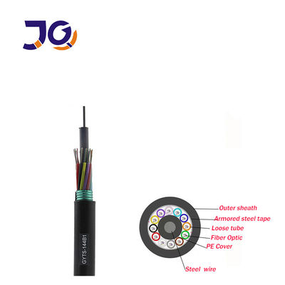 SM MM Blindado G652D 24 48 96Core Cables de fibra óptica GYTS