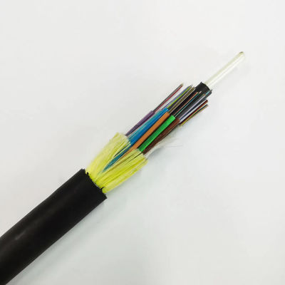 Cable de fibra óptica monomodo aéreo de una sola cubierta ADSS reforzado con aramida para telecomunicaciones FTTx