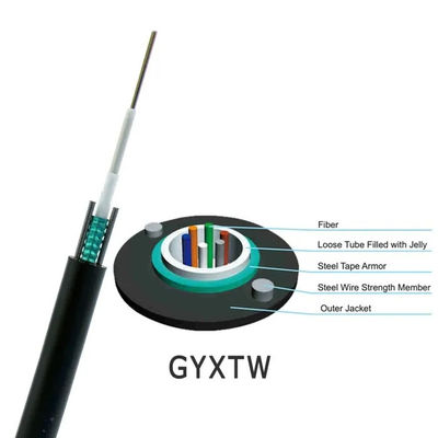 GYXTW 4B1 Cables blindados de fibra óptica de modo único para uso aéreo