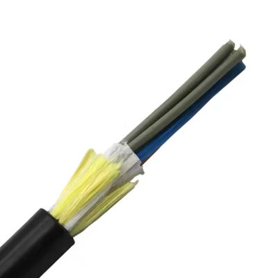 Proveedor de cables de China ADSS chaqueta única 48 núcleo único o multi modo FRP 1,5 mm 100m longitud de la extensión de la fibra óptica