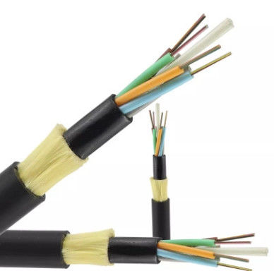 Cable de fibra óptica de doble chaqueta ADSS para exteriores auto-sustentado 48 núcleos
