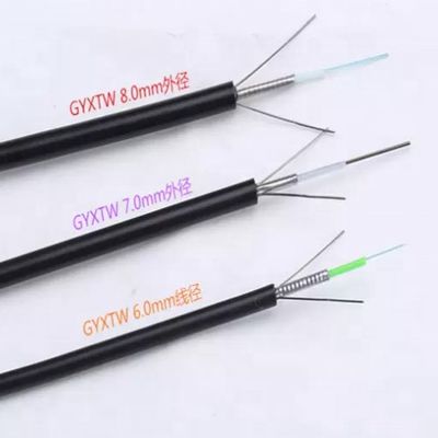 2 - 24 Cable de fibra óptica de conducto aéreo central blindado GYXTW Instalación aérea exterior