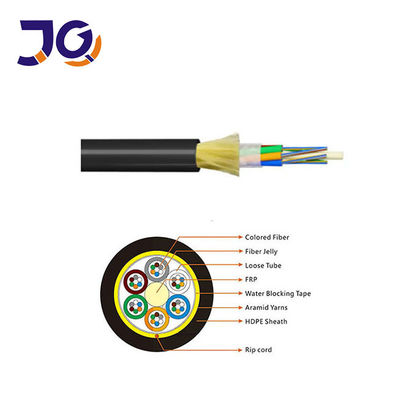 Cable de fibra óptica aérea ADSS para exteriores de una sola cubierta, tramo de 100 m