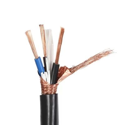 Cable RVVP LSZH Híbrido de Fibra PVC para Exteriores con 2/3/4/5/6 Núcleos Cat6 FTP Cable de Señal de Control de Cobre Puro con Blindaje en Espiral