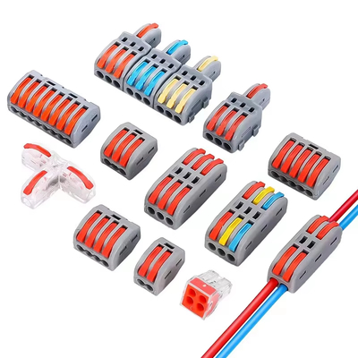 Conector de cableado LED rápido, bloque de terminales 1 entrada - 2 salidas, divisor de cable 2 entradas - 4 salidas, caja de terminales 3 entradas - 6 salidas para exteriores