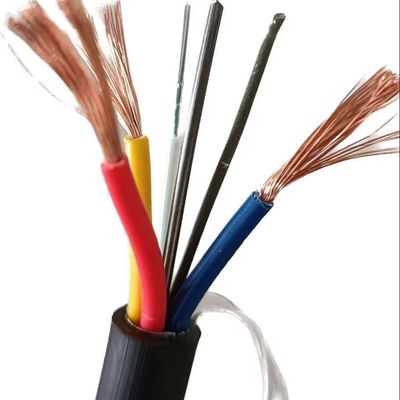 Cable de fibra óptica OPLC híbrido de 4 núcleos con cables de cobre