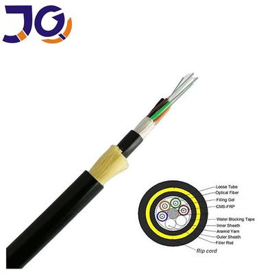 Cable de fibra óptica ADSS (Autosoportado Dieléctrico) de 48 a 96 hilos G652D para exteriores, aéreo, sin armadura, doble cubierta