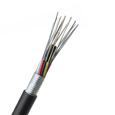 Cable de fibra óptica blindado con aluminio GYTA de 2 a 144 núcleos, tubo holgado, para exteriores, instalación en conductos y enterramiento directo