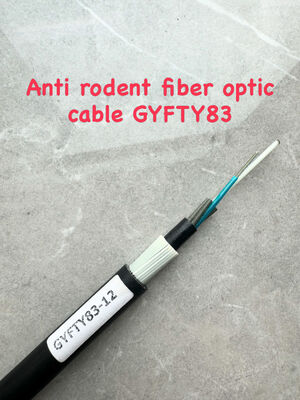 Cable de Fibra Óptica GYFTY83 con Memoria de Resistencia de FRP Blindado Anti-Roedores de 12 24 48 Hilos