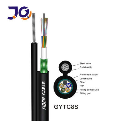 Cable óptico de tubo suelto trenzado autoportante estándar en forma de 8 GYTC8S