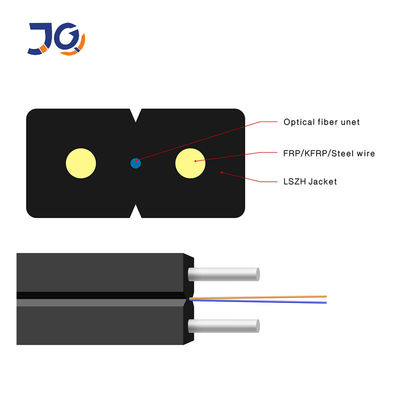 Fabricante del cable de descenso de la fibra óptica de la chaqueta 2km/Drum FTTH de LSZH