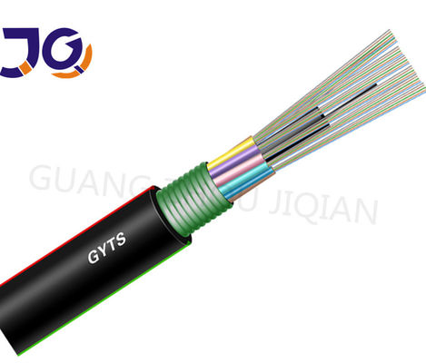 2~144 núcleos Cable de comunicación GYTS G652D Cable de fibra óptica exterior blindado con cinta de acero o FRP