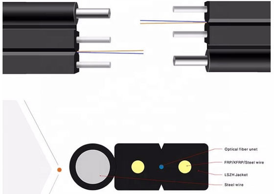 20kgs/Km G657A1 FRP FTTH  Optical Fiber Cable