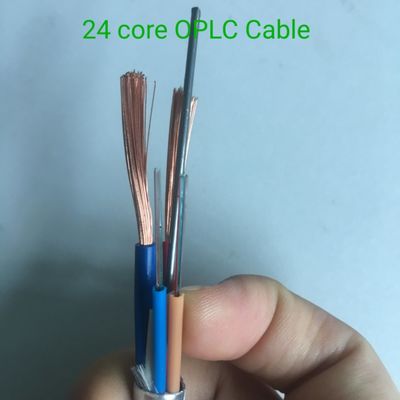 Cable de fribra óptica de la base GYXTW del híbrido 24 con dos cables de alimentación de cobre