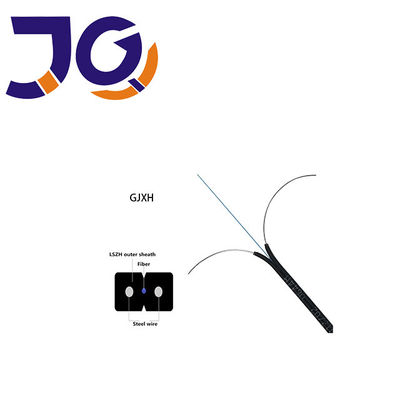 Cable de descenso blanco de la fibra óptica de la envoltura G652D FTTH de LSZH