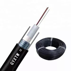 GYXTW Cables ópticos aéreos 24 cables de acero de núcleo Cables de fibra óptica de mensajería