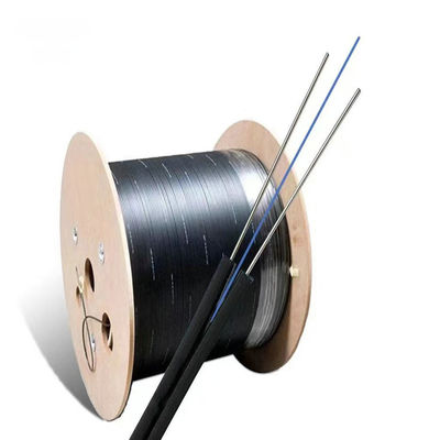 Descenso de acero interior al aire libre autosuficiente Fibra Optica 1 2 de Wire FRP G657A FTTH del mensajero cable de fribra óptica de 4 bases