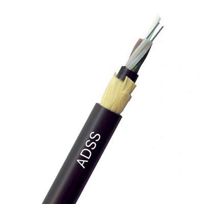 Palmo aéreo autosuficiente el 100m de la base de la base 24 del cable de fribra óptica 12 de ADSS
