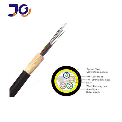 Base floja resistente 144 del cable de fribra óptica 96 del tubo ADSS de agua